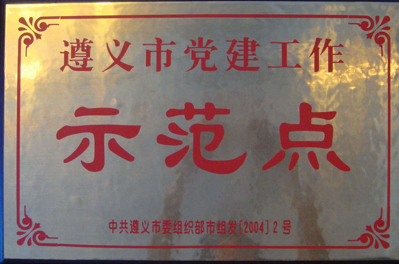 怀庄党支部经考核确认为“遵义市非公有制企业党建工作示范点”.jpg